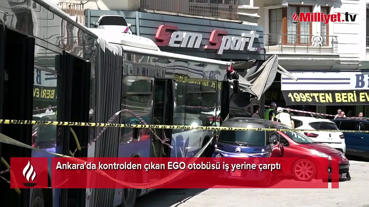 Ankara'da EGO dehşeti! Kontrolden çıkıp iş yerine daldı: 7 yaralı