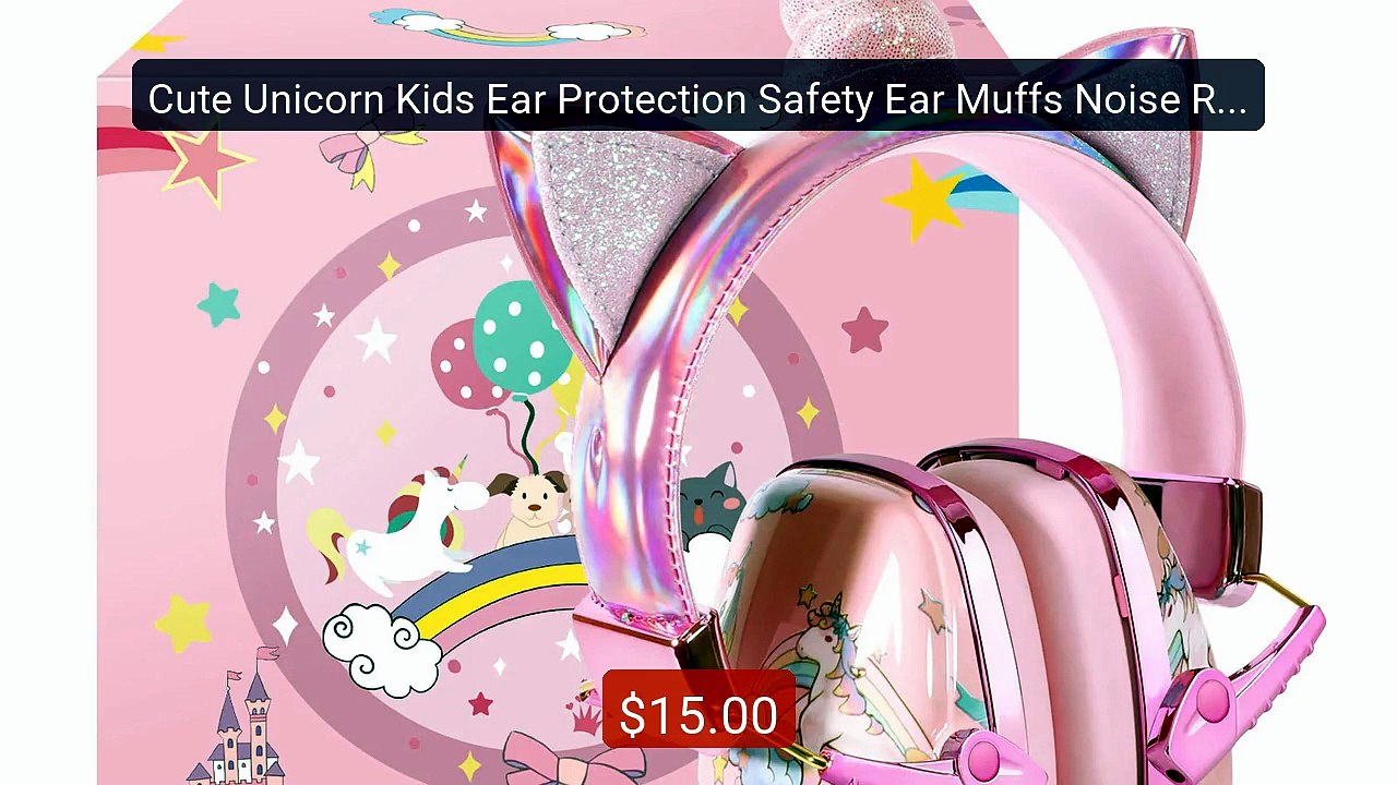 Cute Unicorn Kids Ear Protection Safety Ear Muffs Noise Reduc... -- Amazing Value 2026 | Must Have!