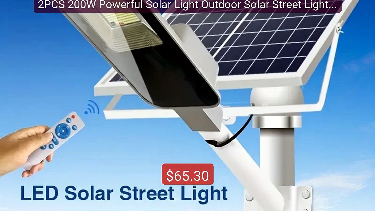 2PCS 200W Powerful Solar Light Outdoor Solar Street Light 6000mah W... -- Top Rated 2026 | Buy Now!