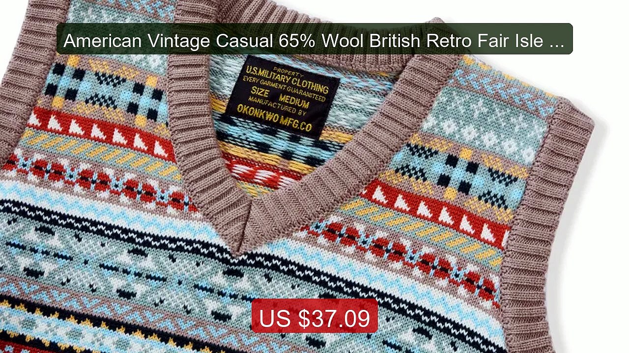 American Vintage Casual 65% Wool British Retro Fair Isle Pa... -- Top Pick 2026 | Unbeatable Price!