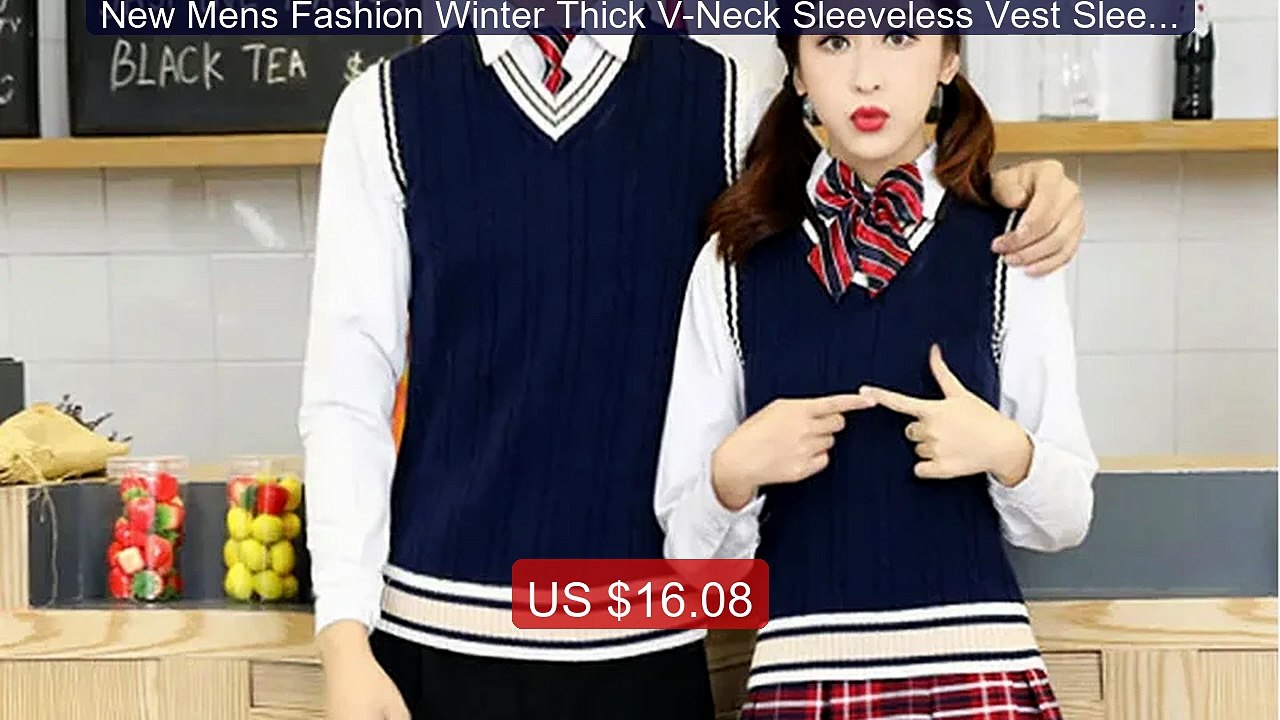 New Mens Fashion Winter Thick V-Neck Sleeveless Vest Sleevele... -- Amazing Value 2026 | Must Have!