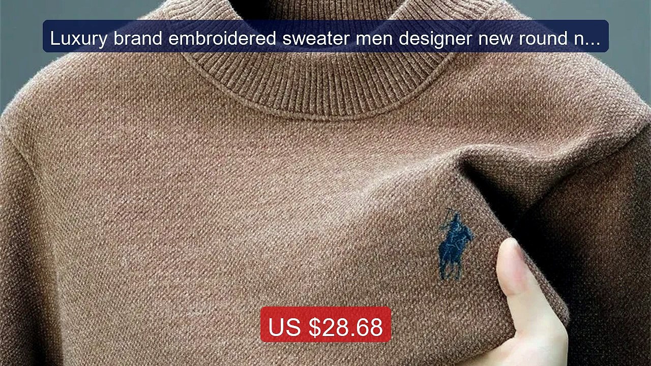 Luxury brand embroidered sweater men designer new round neck ... -- Amazing Value 2026 | Must Have!