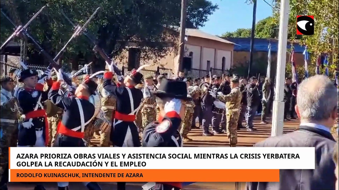Azara priorizó obras viales y asistencia social ante la crisis yerbatera