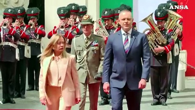 Meloni riceve il presidente polacco Nawrocki a Palazzo Chigi