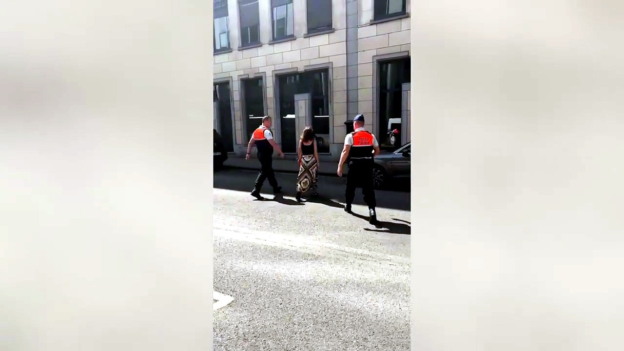 Bruxelles, il video dell'europarlamentare Scuderi trascinata dalla polizia: "Ero vicino sit-in neonazista"