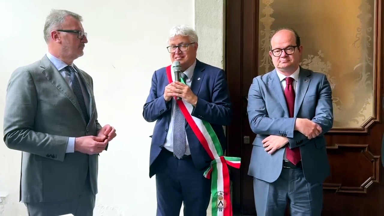 Inaugurata la mostra sugli 80 anni del Messaggero Veneto: le parole di Anzil, De Toni e Pirone