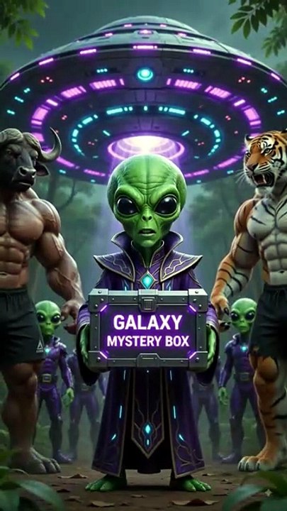 😂 Buffalo 🐃 vs Tiger 🐯 vs Aliens 👽 | Galaxy Mystery Box Twist! | Funny AI Animation | AI MAMA THIRU