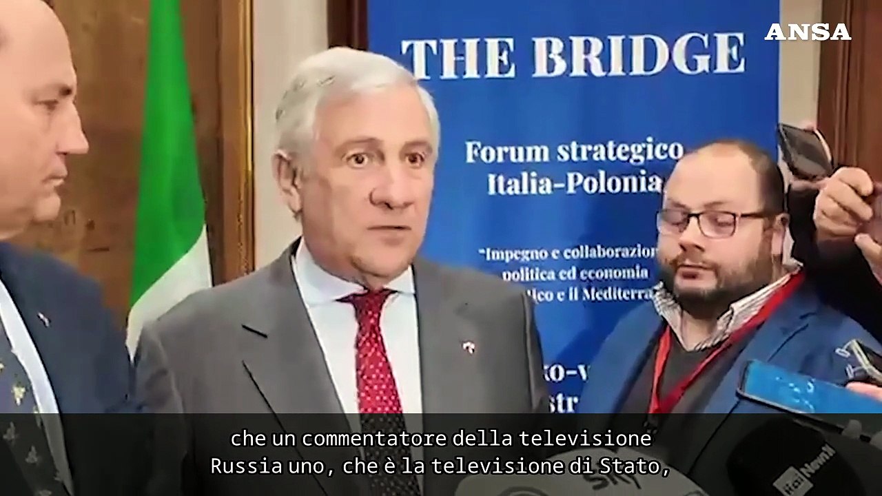 Tajani: "All'ambasciatore russo ho detto che contro Meloni parole inaccettabili"