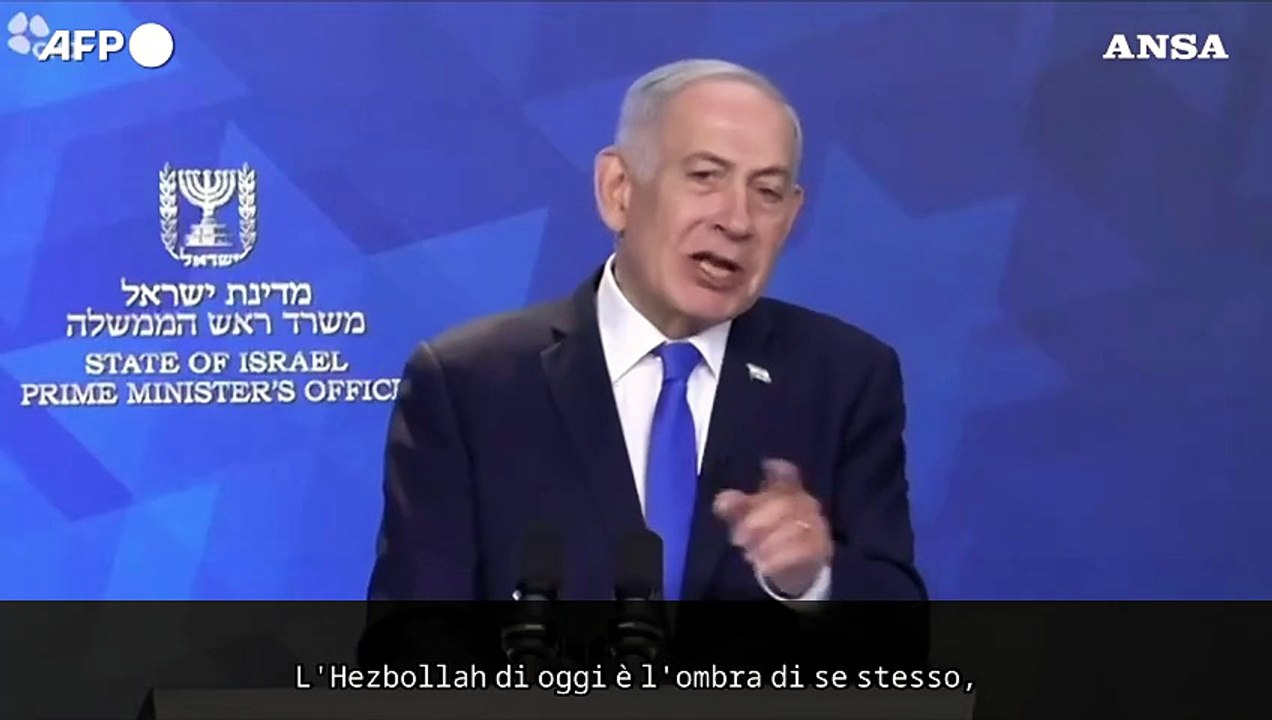 Netanyahu sul Libano: "Con Hezbollah non abbiamo ancora finito"