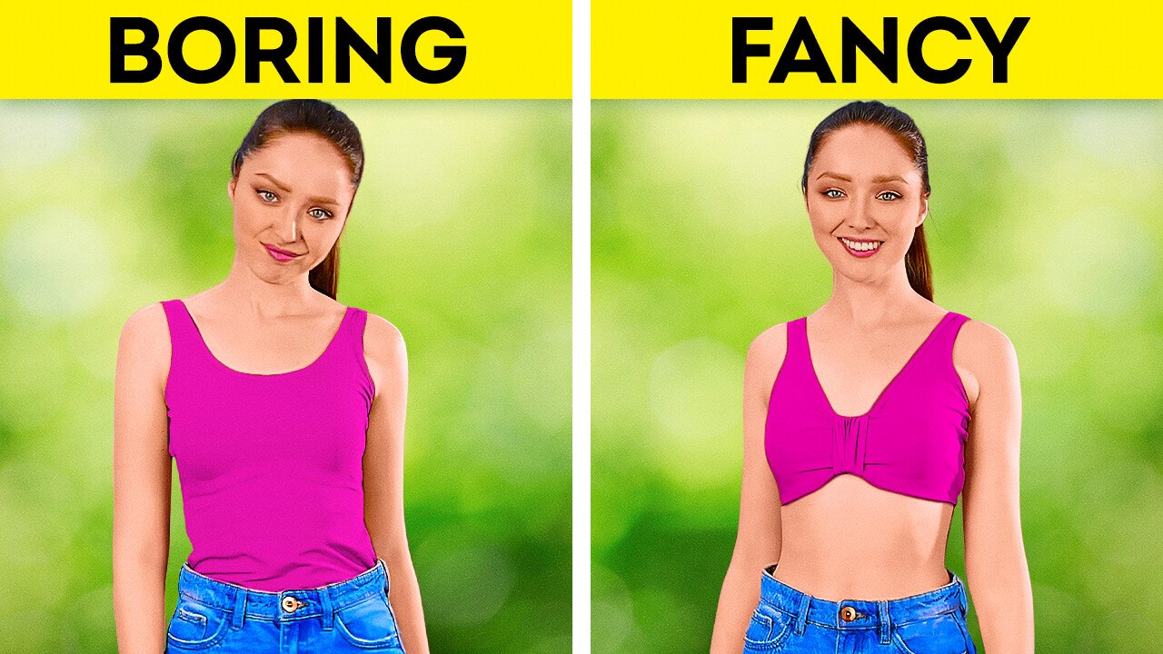 Creative Clothing Makeover Hacks with a Single Cut