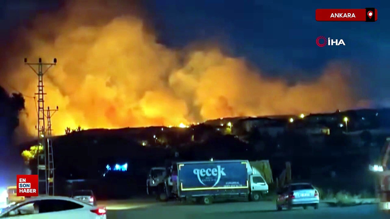 Ankara Sincan'da otluk alanda yangın