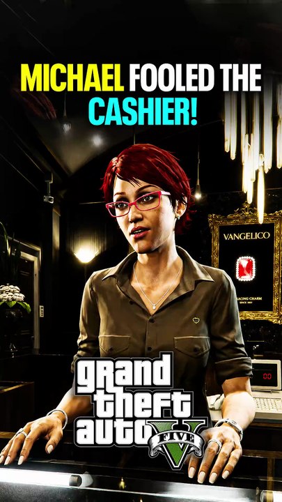 Michael Fooled the Cashier! #GamesTyphoon #Gta5 #Gtav #Shorts #Michael #Lester #Cashier