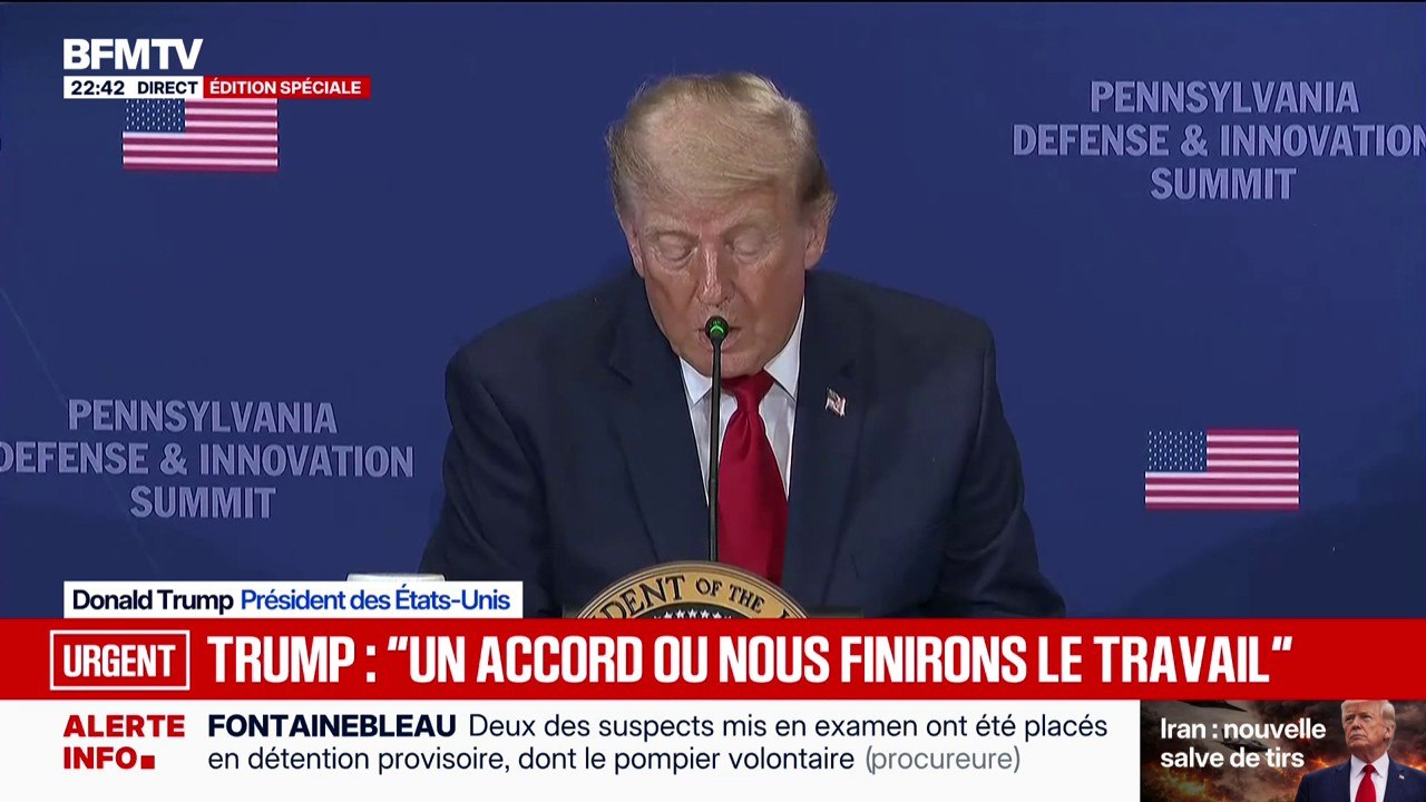 Iran: "Nous verrons bien si oui ou non nous nous accordons avec eux, ou bien si nous finissons le travail", déclare Donald Trump
