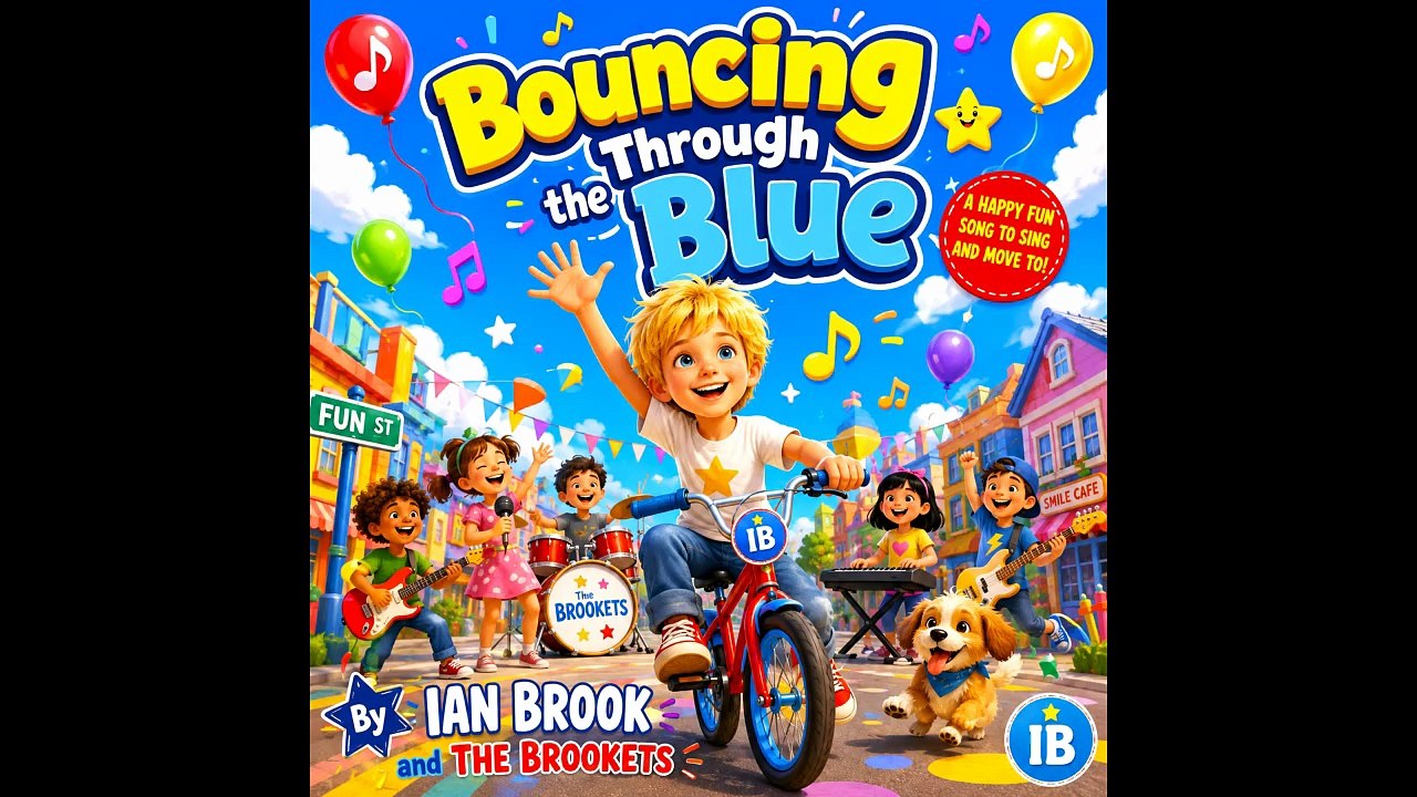 Bouncing Through the Blue. G-Rated. Fun. Happy. Smile. Ian Brook and The Brookets.