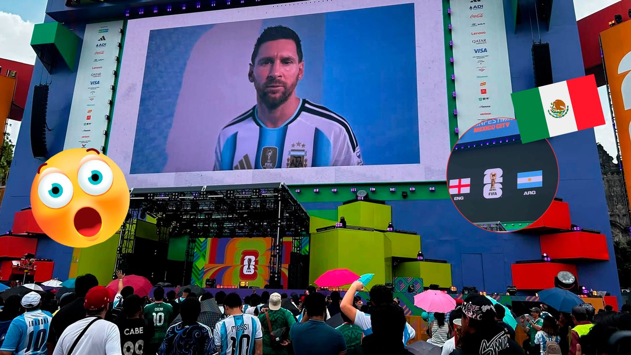 Argentina vence a Inglaterra y así festejan en el FIFA Fan Fest del Zócalo de CDMX