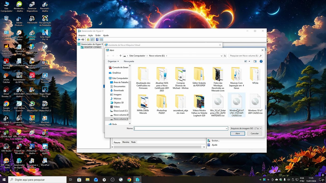 Testando ISO de Instalação do  Windows 10 IoT LTS com as Atualizações  07-2026 Integradas Vídeo 3/4
