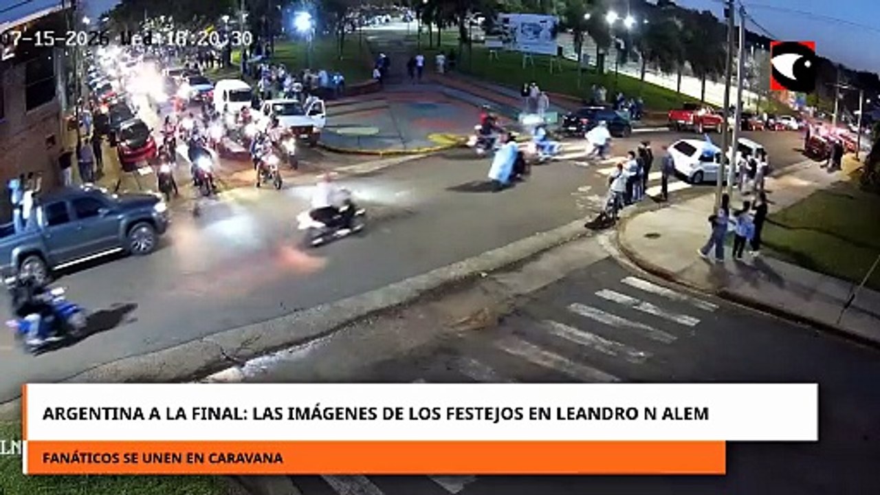 ARGENTINA A LA FINAL LAS IMÁGENES DE LOS FESTEJOS EN LA LEANDRO N ALEM