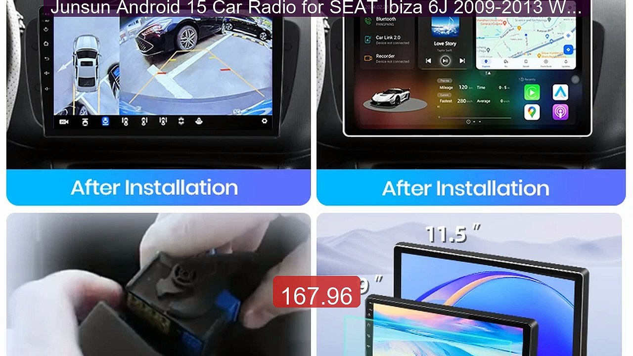 Junsun Android 15 Car Radio for SEAT Ibiza 6J 2009-2013 Wir... -- Top Pick 2026 | Unbeatable Price!