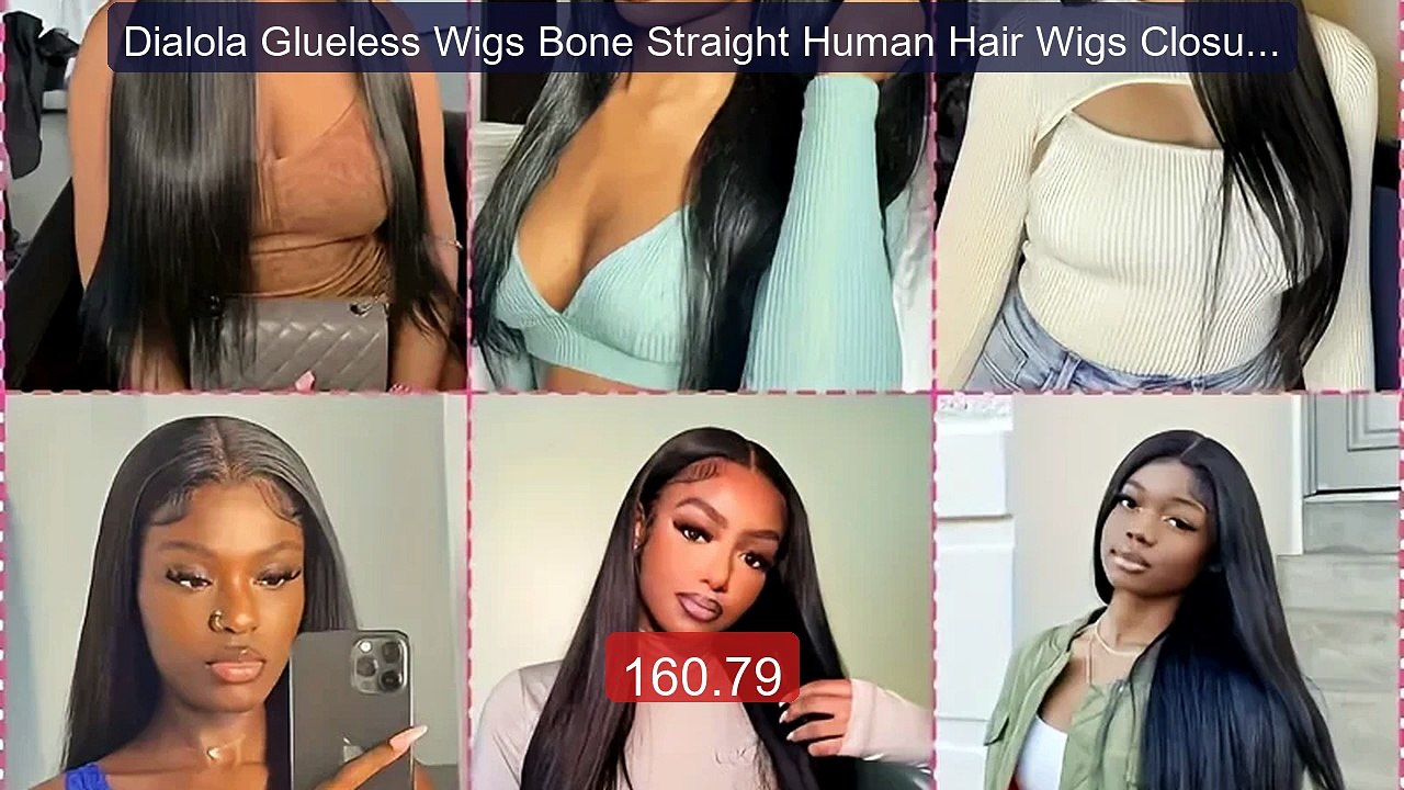 Dialola Glueless Wigs Bone Straight Human Hair Wigs Closure Wi... -- Best Buy 2026 | Great Quality!