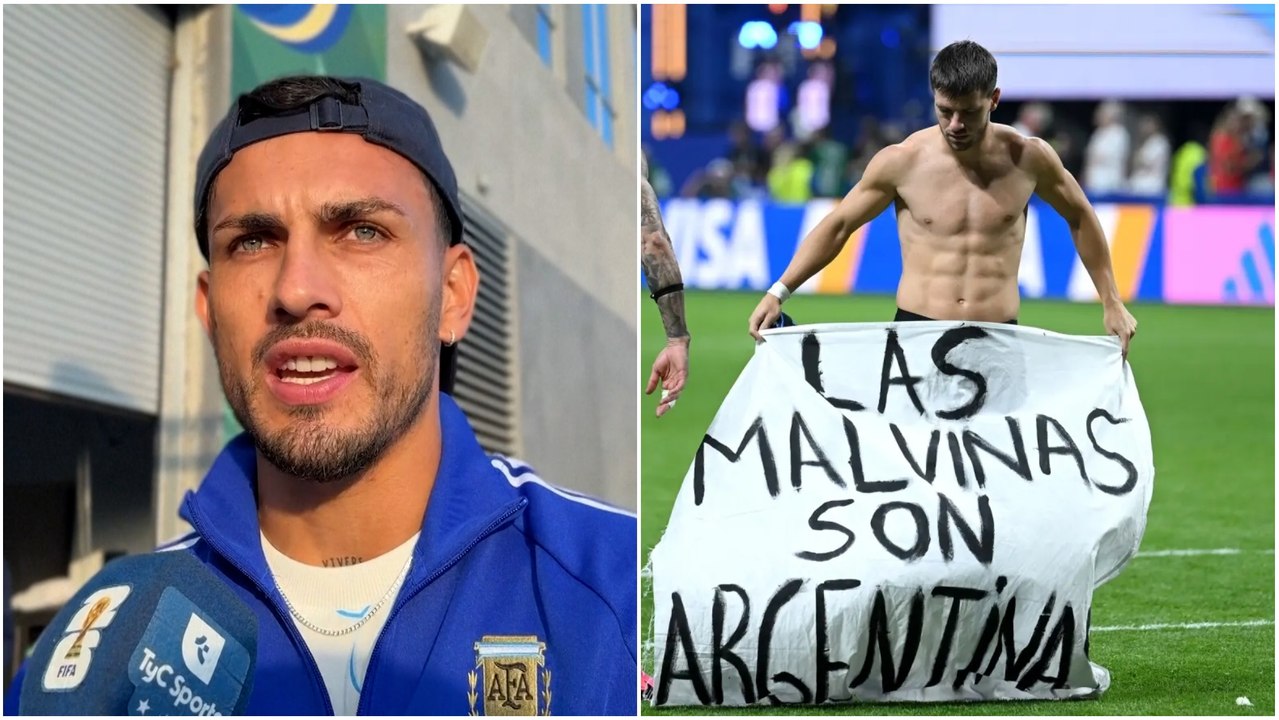 Paredes rompe el silencio sobre la pancarta de las Malvinas tras la semifinal: "Jugábamos por ellos también"