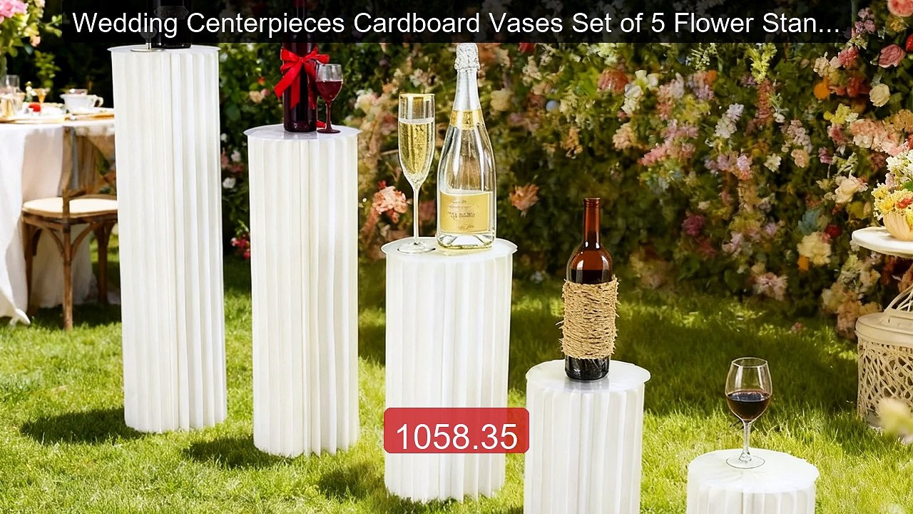 Wedding Centerpieces Cardboard Vases Set of 5 Flower Stands... -- Top Pick 2026 | Unbeatable Price!