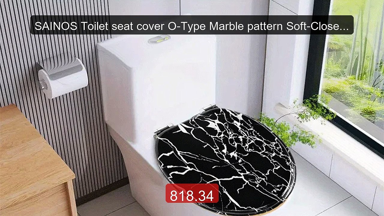 SAINOS Toilet seat cover O-Type Marble pattern Soft-Close Ant... -- Amazing Value 2026 | Must Have!