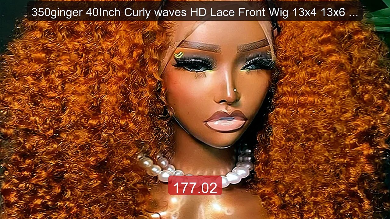 350ginger 40Inch Curly waves HD Lace Front Wig 13x4 13x6 Water Wate... -- Top Rated 2026 | Buy Now!