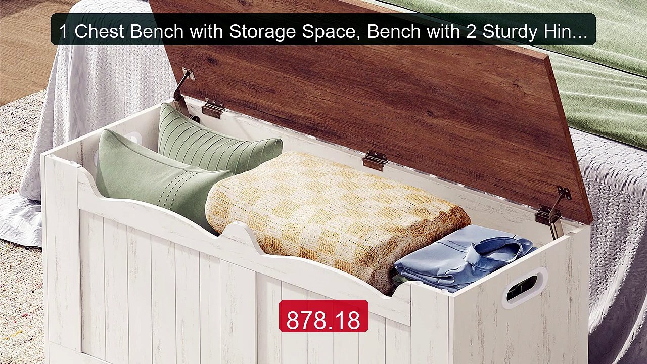 1 Chest Bench with Storage Space, Bench with 2 Sturdy Hinges,... -- Amazing Value 2026 | Must Have!