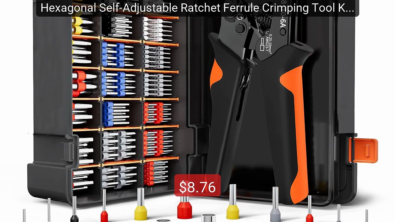 Hexagonal Self-Adjustable Ratchet Ferrule Crimping Tool Kit 23... -- Hot Deal 2026 | Limited Offer!