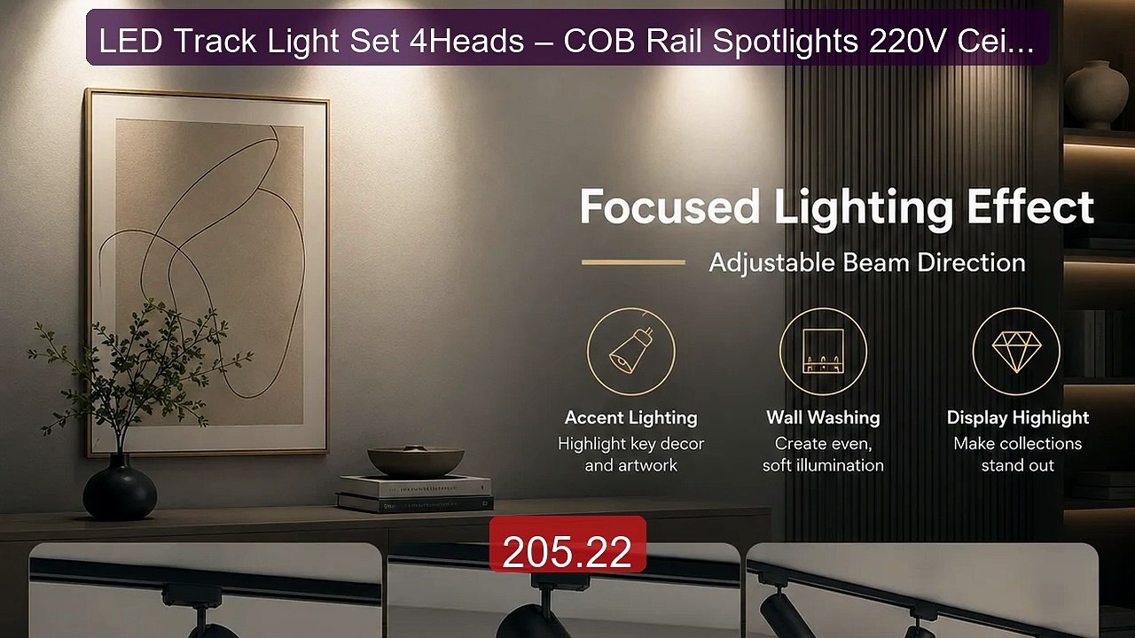 LED Track Light Set 4Heads – COB Rail Spotlights 220V Ceiling Light... -- Top Rated 2026 | Buy Now!