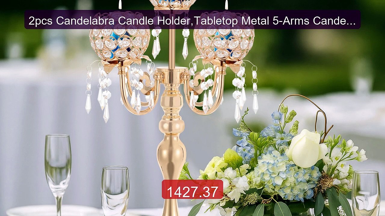 2pcs Candelabra Candle Holder,Tabletop Metal 5-Arms Candela... -- Top Pick 2026 | Unbeatable Price!