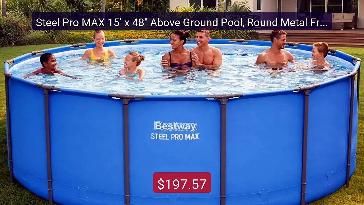 Steel Pro MAX 15’ x 48" Above Ground Pool, Round Metal Frame Outdo... -- Best Deal 2026 | Shop Now!