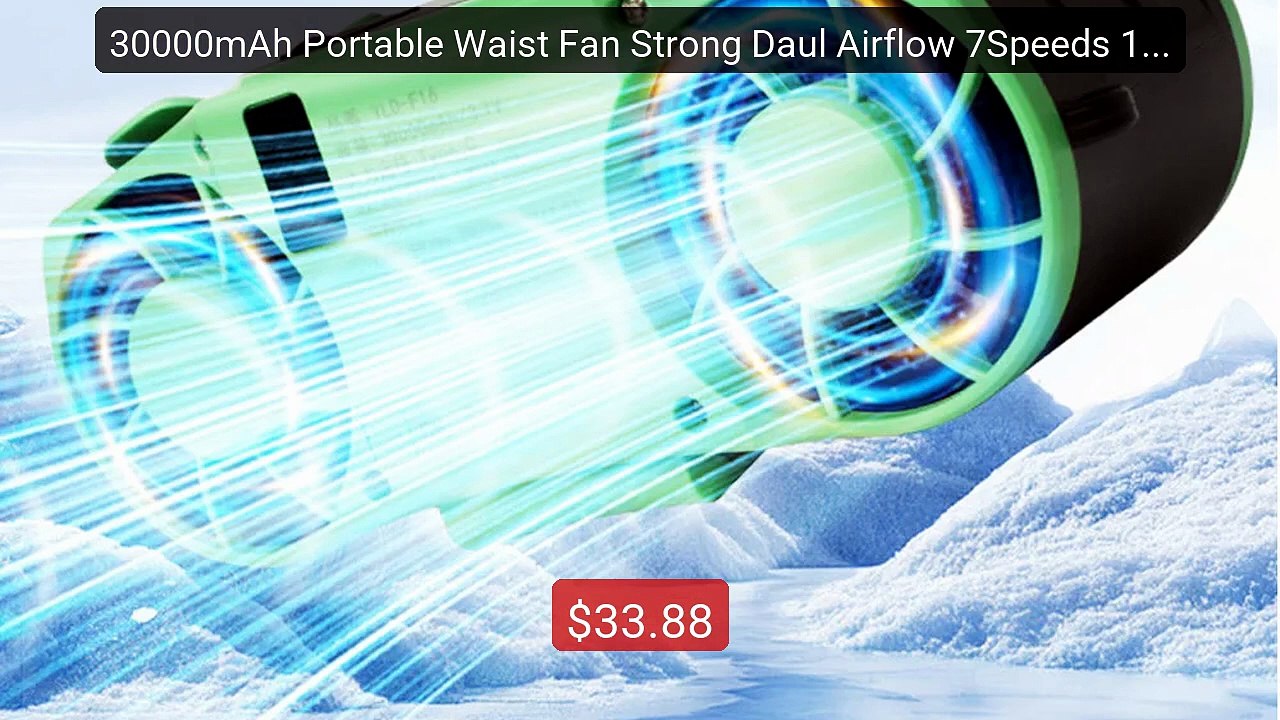 30000mAh Portable Waist Fan Strong Daul Airflow 7Speeds 11000R... -- Best Buy 2026 | Great Quality!