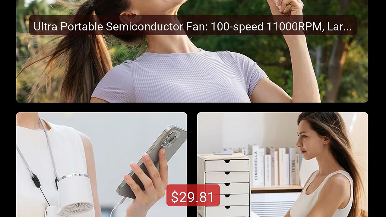 Ultra Portable Semiconductor Fan: 100-speed 11000RPM, Large B... -- Amazing Value 2026 | Must Have!