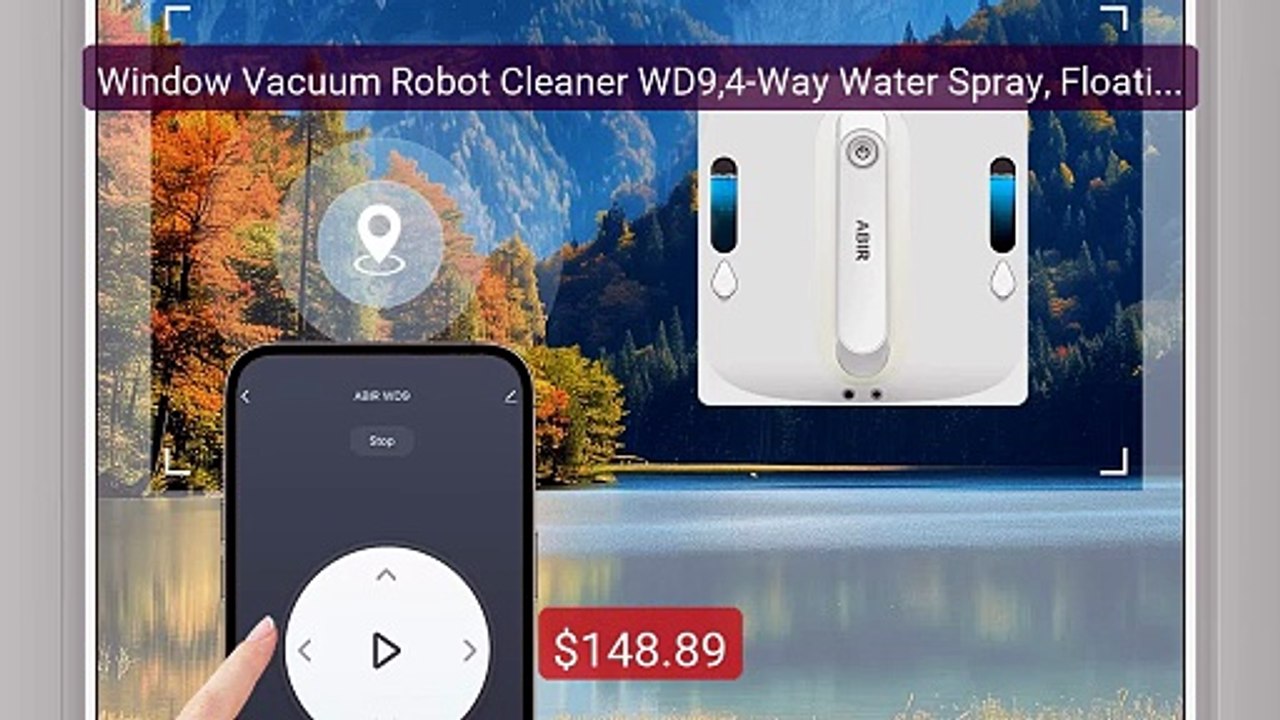 Window Vacuum Robot Cleaner WD9,4-Way Water Spr...