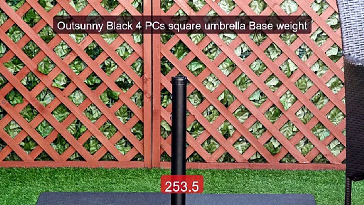 Outsunny Black 4 PCs square umbrella Base weight -- Top Rated 2026 | Buy Now!