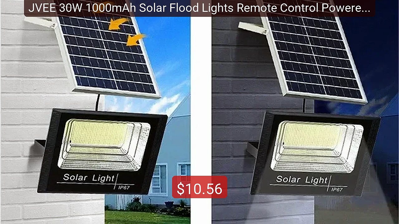 JVEE 30W 1000mAh Solar Flood Lights Remote Control Powered Spotligh... -- Top Rated 2026 | Buy Now!