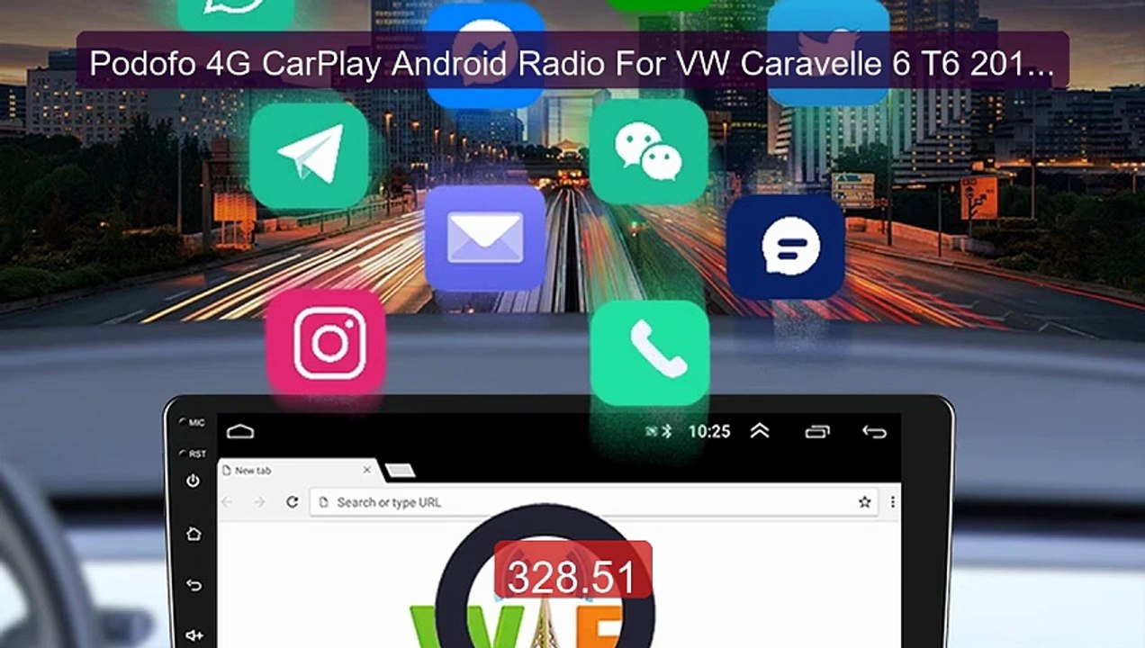 Podofo 4G CarPlay Android Radio For VW Caravelle 6 T6 2015-20... -- Amazing Value 2026 | Must Have!