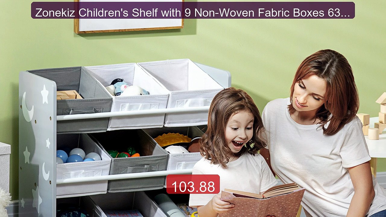 Zonekiz Children's Shelf with 9 Non-Woven Fabric Boxes 63X30X60 cm ... -- Top Rated 2026 | Buy Now!