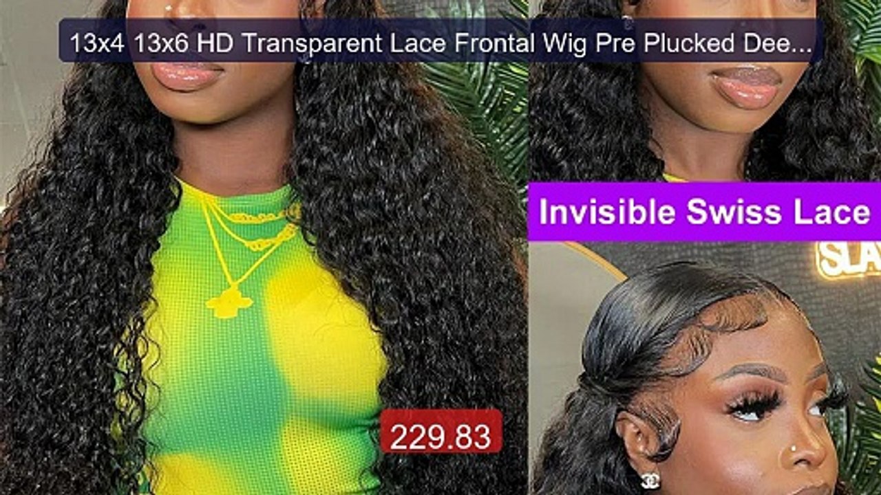 13x4 13x6 HD Transparent Lace Frontal Wig Pre Plucked Deep Wav... -- Best Buy 2026 | Great Quality!