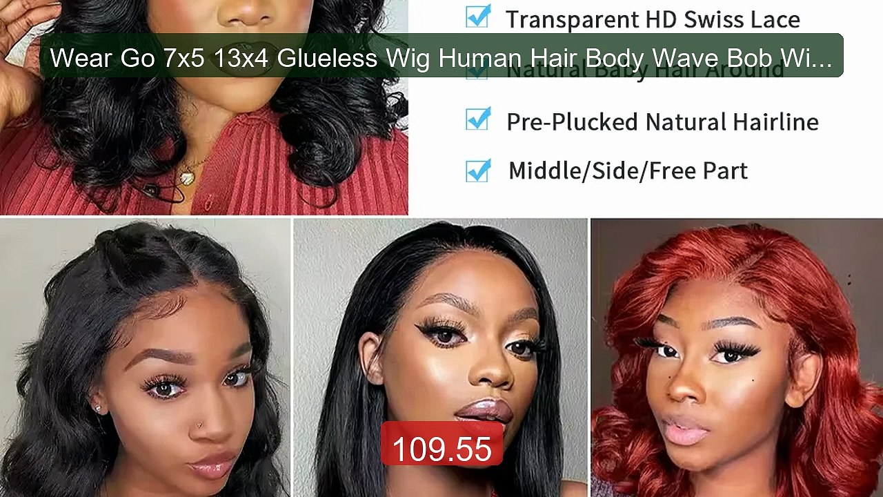 Wear Go 7x5 13x4 Glueless Wig Human Hair Body Wave Bob Wig 13x6 HD... -- Best Deal 2026 | Shop Now!