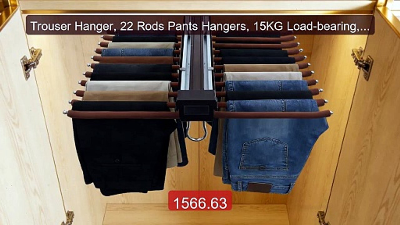 Trouser Hanger, 22 Rods Pants Hangers, 15KG Load-bearing, Flo... -- Amazing Value 2026 | Must Have!