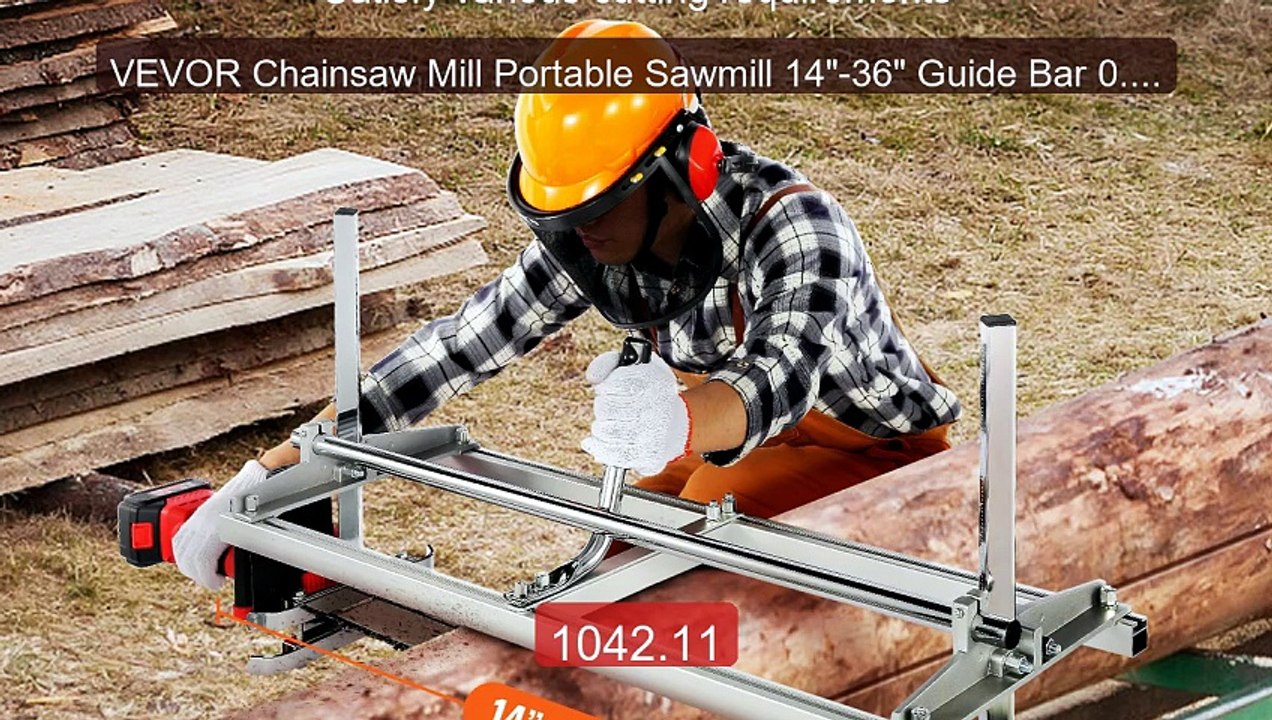 VEVOR Chainsaw Mill Portable Sawmill 14"-36" Guide Bar 0.2"-11.81"... -- Best Deal 2026 | Shop Now!