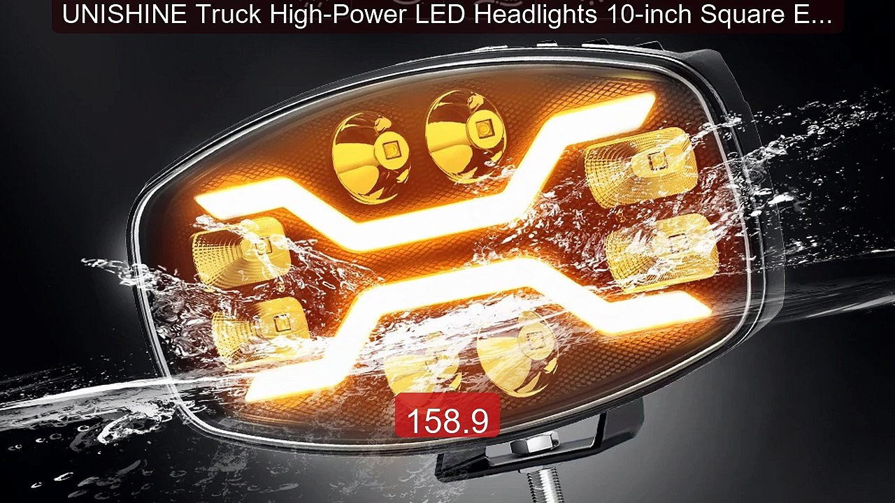 UNISHINE Truck High-Power LED Headlights 10-inch Square Euro T... -- Best Buy 2026 | Great Quality!