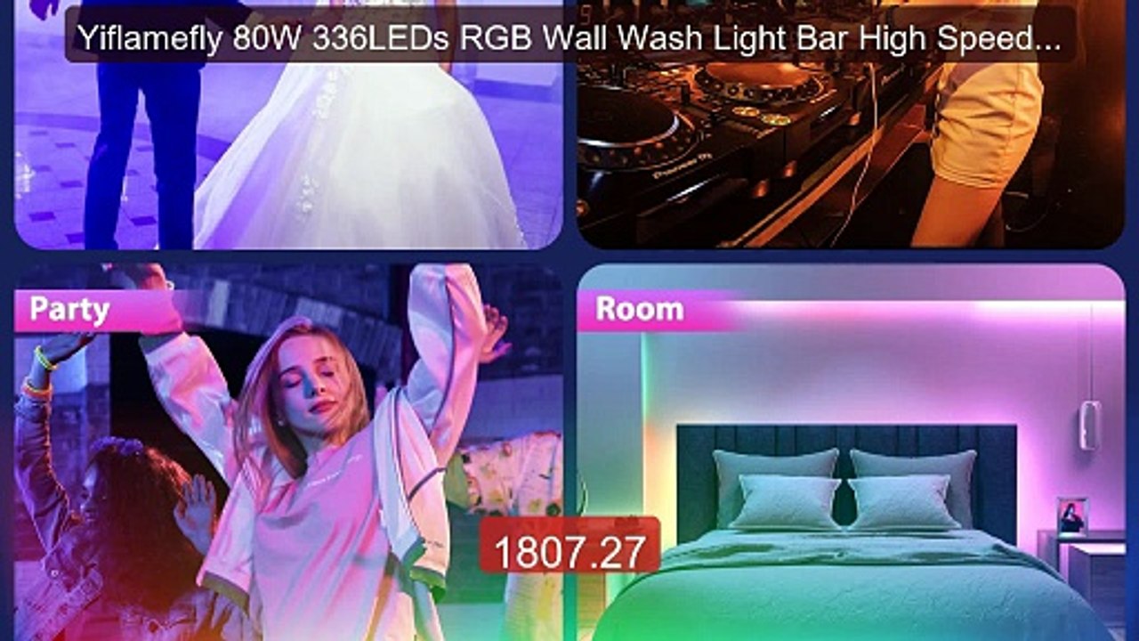 Yiflamefly 80W 336LEDs RGB Wall Wash Light Bar High Speed Strobe DM... -- Top Rated 2026 | Buy Now!