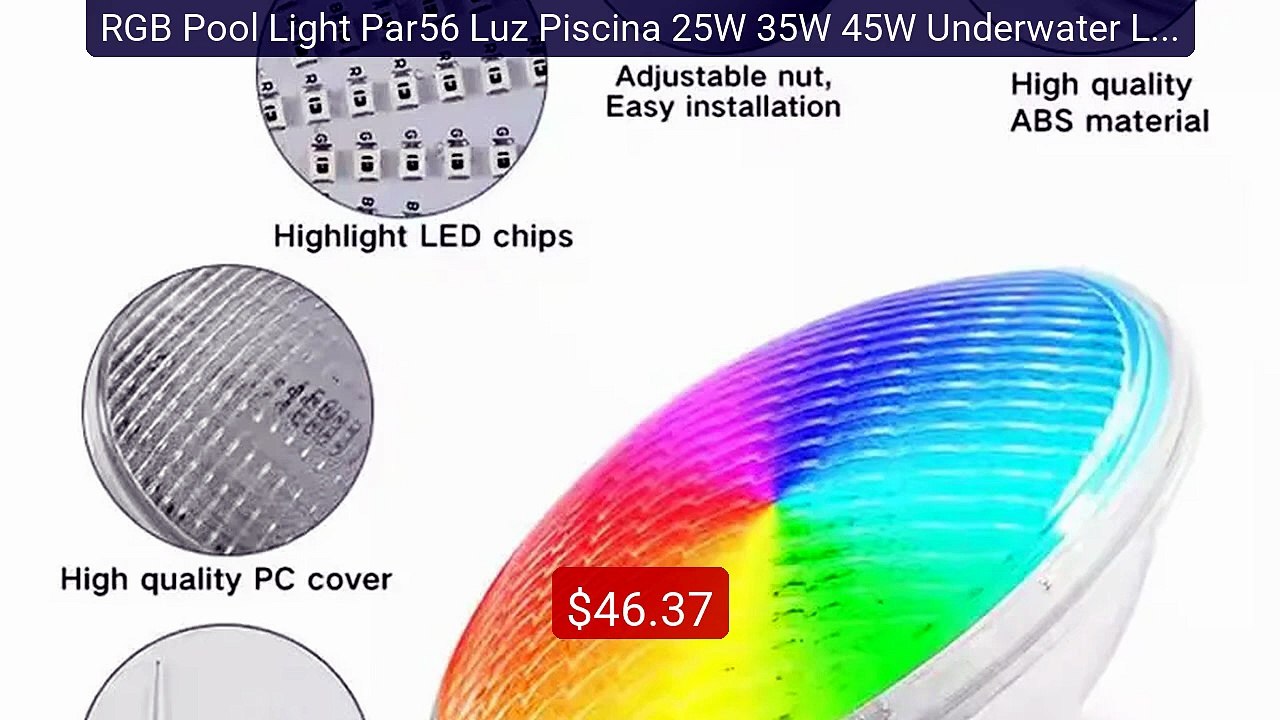 RGB Pool Light Par56 Luz Piscina 25W 35W 45W Underwater Led... -- Top Pick 2026 | Unbeatable Price!