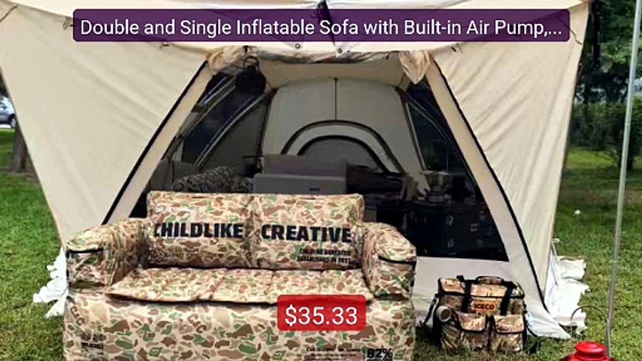 Double and Single Inflatable Sofa with Built-in Air Pump, Comforta... -- Best Deal 2026 | Shop Now!