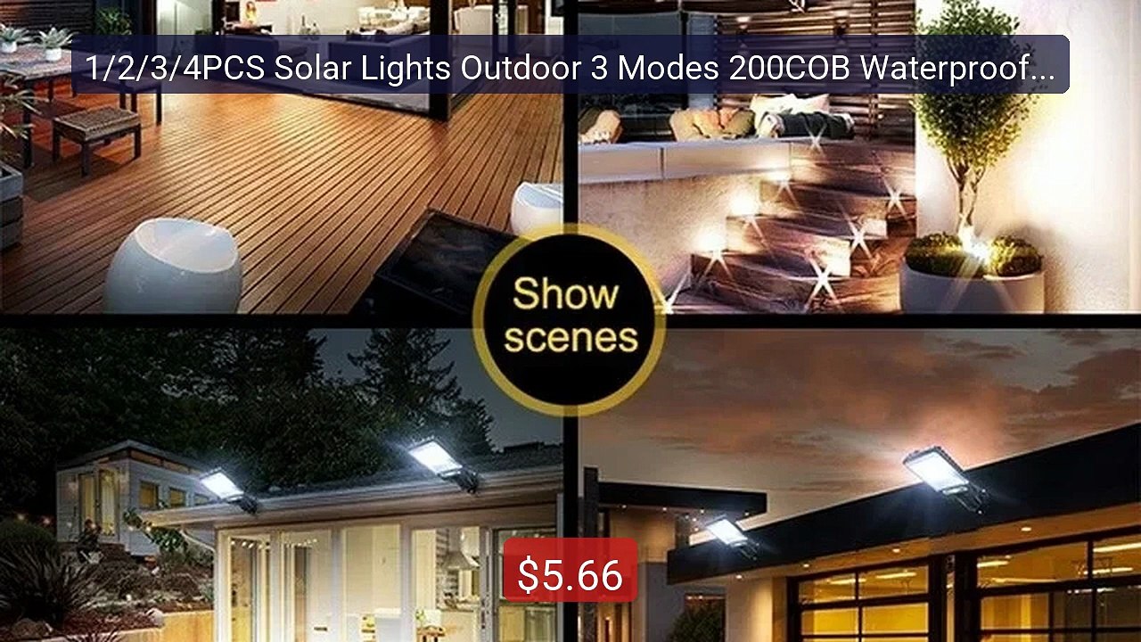 1/2/3/4PCS Solar Lights Outdoor 3 Modes 200COB Waterproof Stre... -- Hot Deal 2026 | Limited Offer!