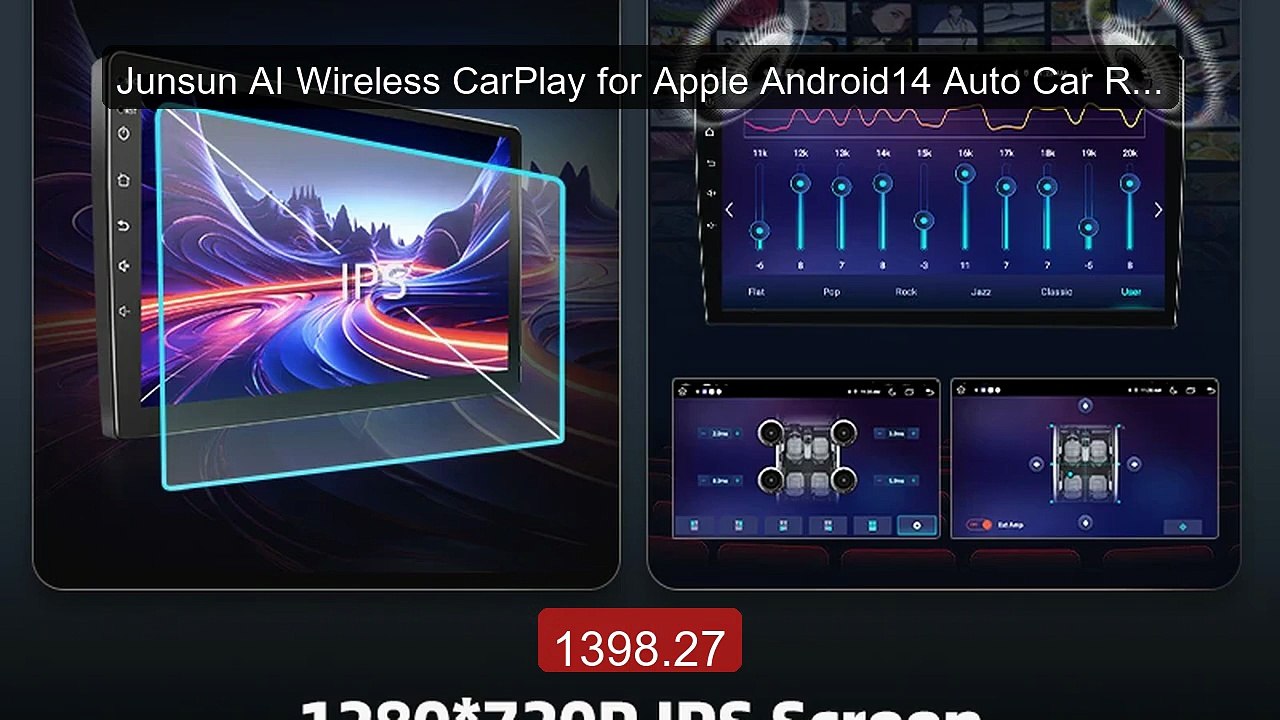 Junsun AI Wireless CarPlay for Apple Android14 Auto Car Rad... -- Top Pick 2026 | Unbeatable Price!