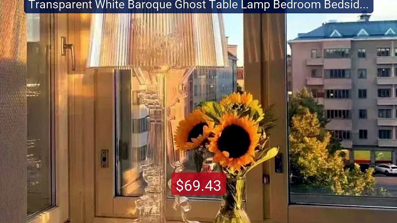 Transparent White Baroque Ghost Table Lamp Bedroom Bedside Si... -- Amazing Value 2026 | Must Have!